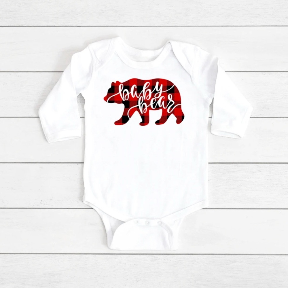 White Baby Bear Onesie